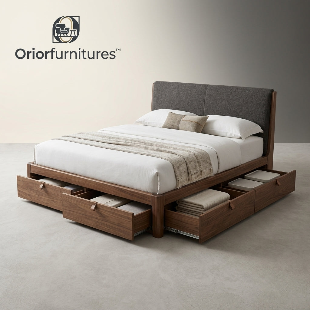 Oriorfurnitures™ Modern Storage Bed